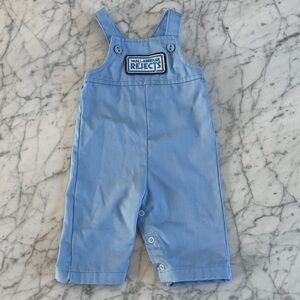 Vintage Sz 6 Mo All American Reject Band Patch Blue Baby Overalls Healthtex